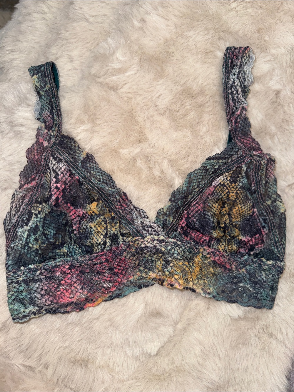 Hanky Panky — Signature Bralette in Multicolor Snakeskin Lace